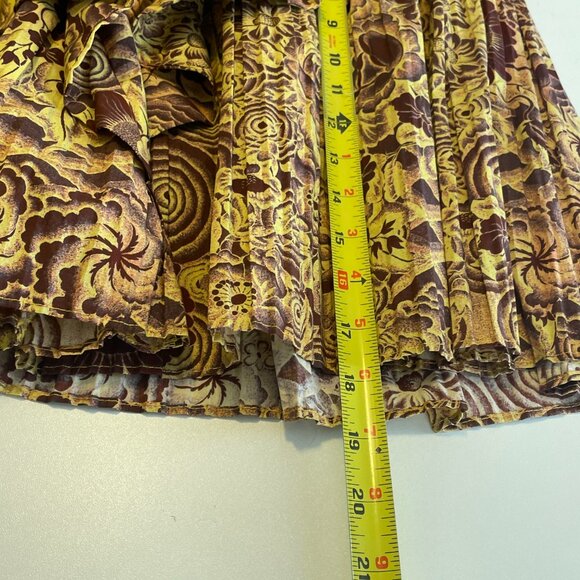 Ulla Johnson Burgundy and Yellow Patterned Skirt - Picture 10 of 10